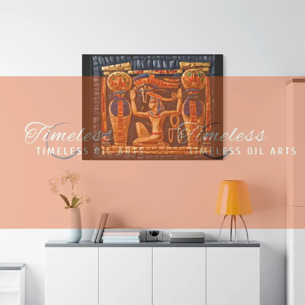 Canvas Print - Mural of the Life of the Pharaohs 48’’ x 36’’ (Horizontal) / 1.25’’ Canvas